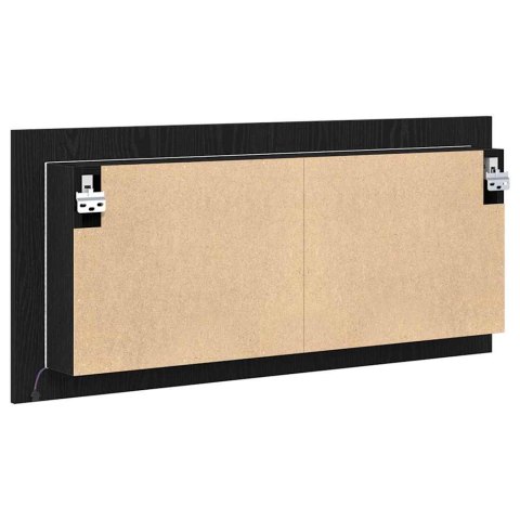 LUSTRO LED W SZAFCE Z PÓŁKĄ CZARNY DĄB 100X12X45CM