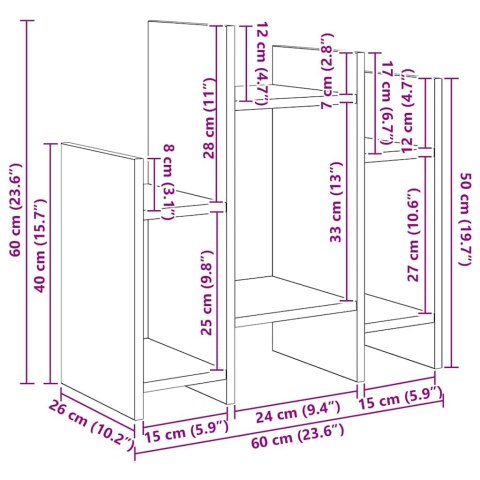 SZAFKA BOCZNA DĄB ARTISAN 60X26X60CM