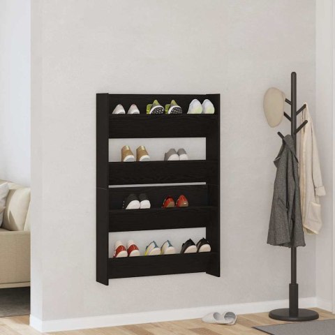 SZAFKI NA BUTY NA ŚCIANĘ CZARNY DĄB