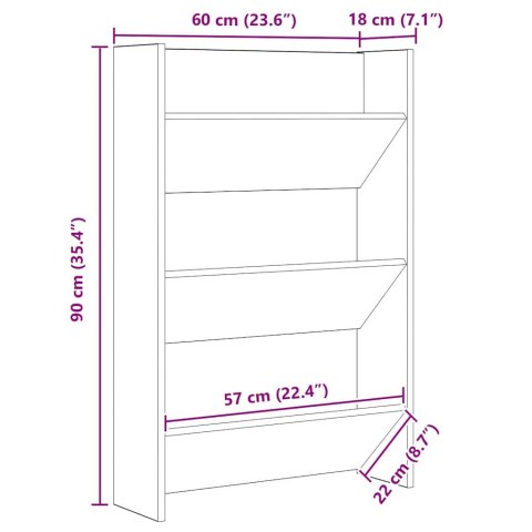 SZAFKI NA BUTY NA ŚCIANĘ DĄB ARTISAN