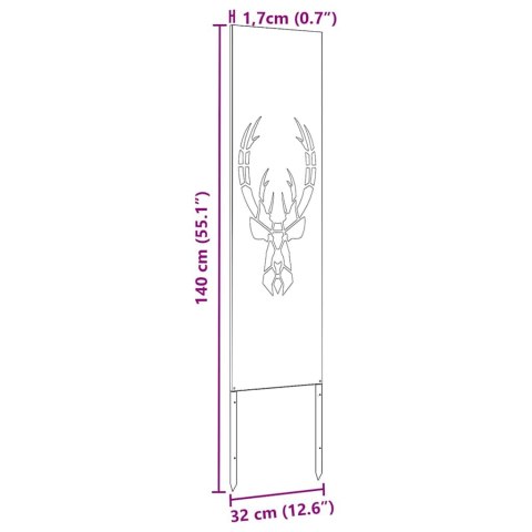 EKRAN ZAPEWNIAJĄCY PRYWATNOŚĆ W OGRODZIE CZARNY 32X140CM