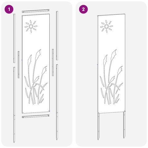 EKRAN ZAPEWNIAJĄCY PRYWATNOŚĆ W OGRODZIE RDZAWY 32X140CM