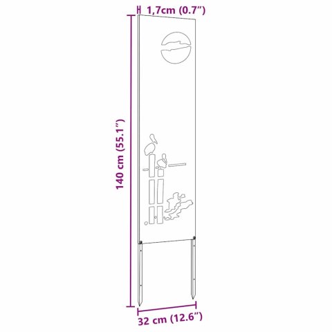 EKRAN ZAPEWNIAJĄCY PRYWATNOŚĆ W OGRODZIE RDZAWY 32X140CM