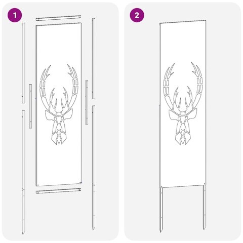 EKRAN ZAPEWNIAJĄCY PRYWATNOŚĆ W OGRODZIE RDZAWY 32X140CM