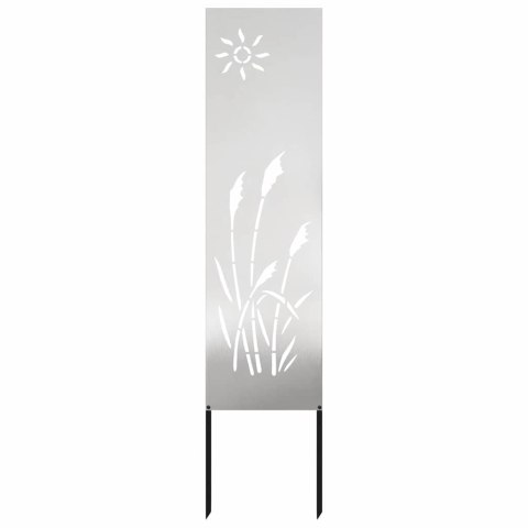 VidaXL Ekran zapewniający prywatność w ogrodzie Srebrny 32 x 140 cm