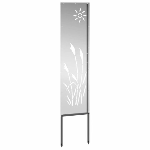 VidaXL Ekran zapewniający prywatność w ogrodzie Srebrny 32 x 140 cm