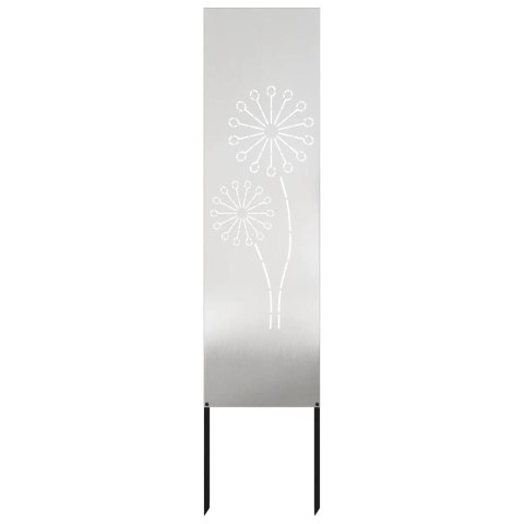 VidaXL Ekran zapewniający prywatność w ogrodzie Srebrny 32 x 140 cm