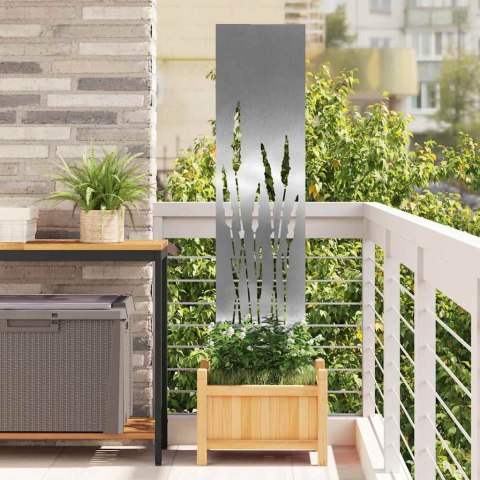 VidaXL Ekran zapewniający prywatność w ogrodzie Srebrny 32 x 140 cm