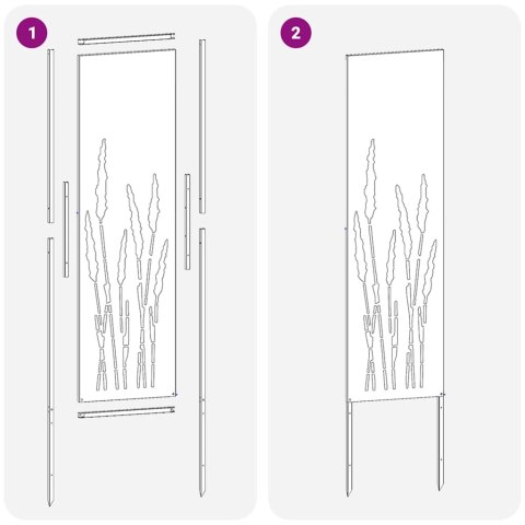 VidaXL Ekran zapewniający prywatność w ogrodzie Srebrny 32 x 140 cm