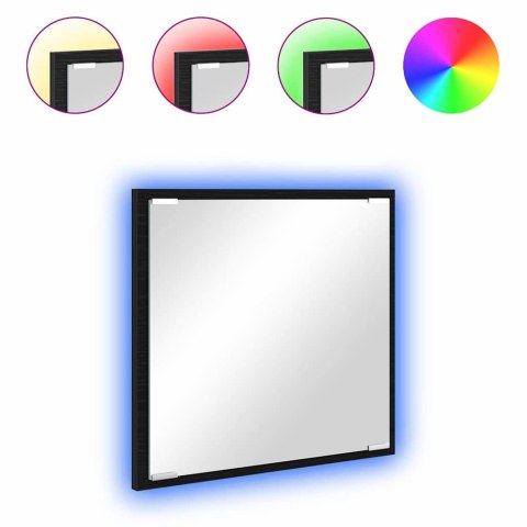 LUSTRO ŁAZIENKOWE LED Z LUSTREM CZARNY DĄB 40X8,5X37CM