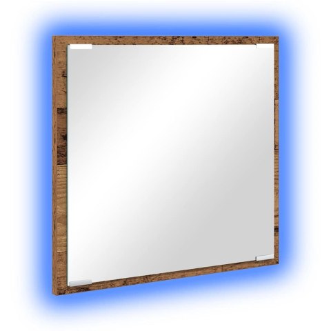LUSTRO ŁAZIENKOWE LED Z LUSTREM STARE DREWNO 40X8,5X37CM