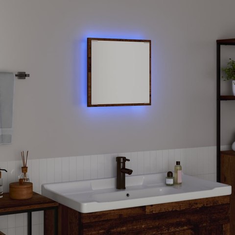 LUSTRO ŁAZIENKOWE LED Z LUSTREM STARE DREWNO 40X8,5X37CM