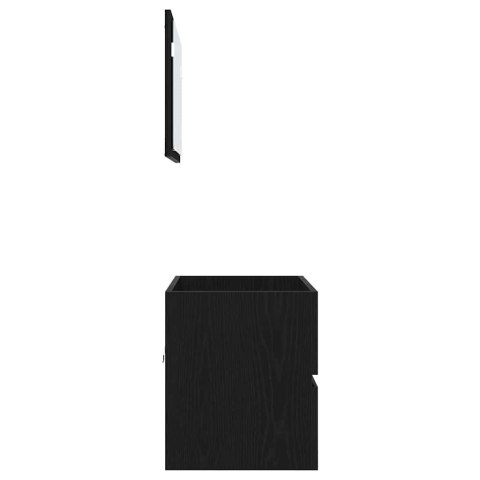 ZESTAW MEBLI ŁAZIENKOWYCH 2 SZT. CZARNY DĄB 57X37X45CM