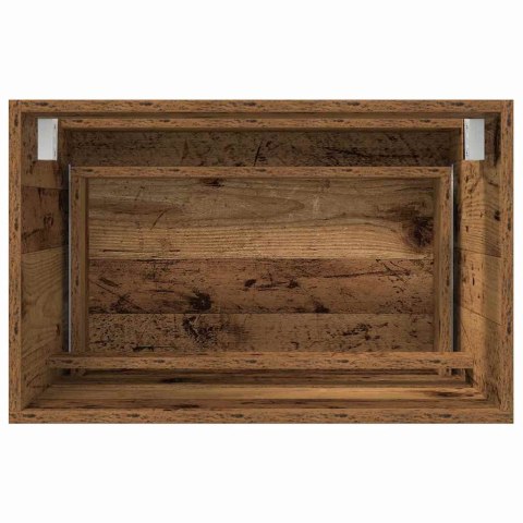 ZESTAW MEBLI ŁAZIENKOWYCH 2 SZT. STARE DREWNO 57X37X45CM