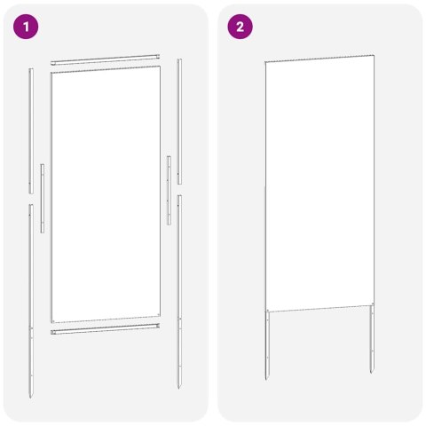DEKORACYJNY PANEL OGRODOWY INNY ANTRACYT 50X140CM