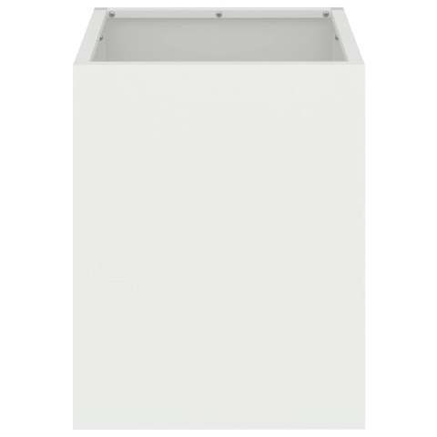 DONICZKA OGRODOWA BIAŁY 32X32X40CM STAL WALCOWANA NA ZIMNO