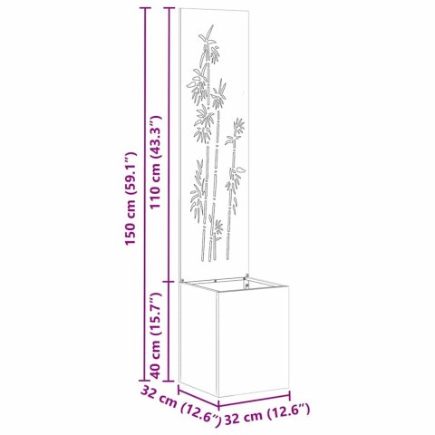 EKRAN ZAPEWNIAJĄCY PRYWATNOŚĆ W OGRODZIE ANTRACYT 32X140CM