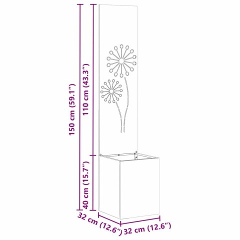 EKRAN ZAPEWNIAJĄCY PRYWATNOŚĆ W OGRODZIE ANTRACYT 32X140CM