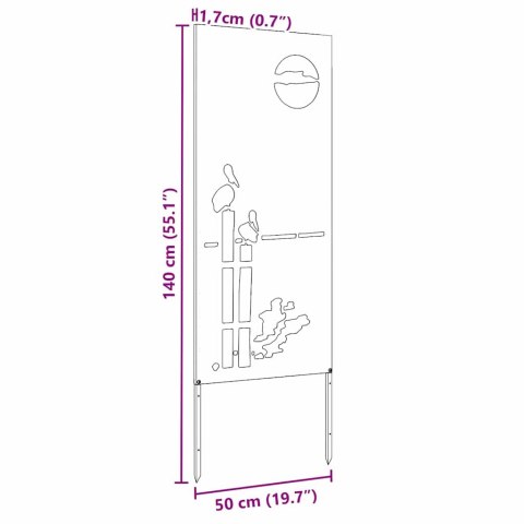 EKRAN ZAPEWNIAJĄCY PRYWATNOŚĆ W OGRODZIE ANTRACYT 50X140CM
