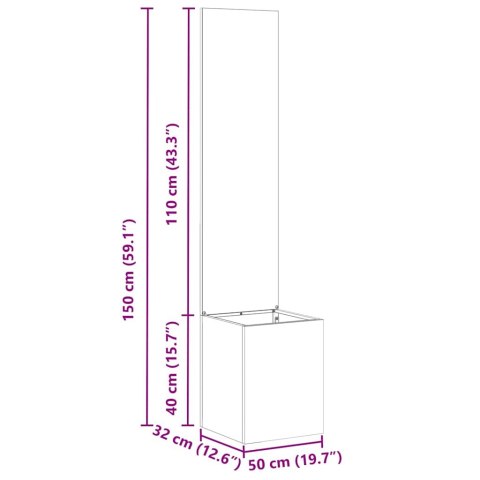 EKRAN ZAPEWNIAJĄCY PRYWATNOŚĆ W OGRODZIE BIAŁY 32X140CM