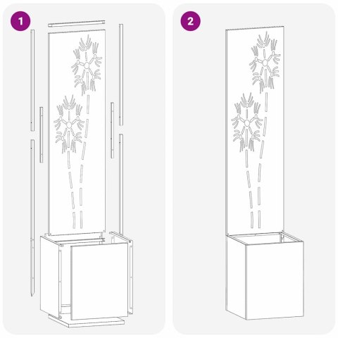 EKRAN ZAPEWNIAJĄCY PRYWATNOŚĆ W OGRODZIE RDZAWY 32X140CM