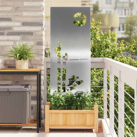 VidaXL Ekran zapewniający prywatność w ogrodzie Srebrny 50 x 140 cm