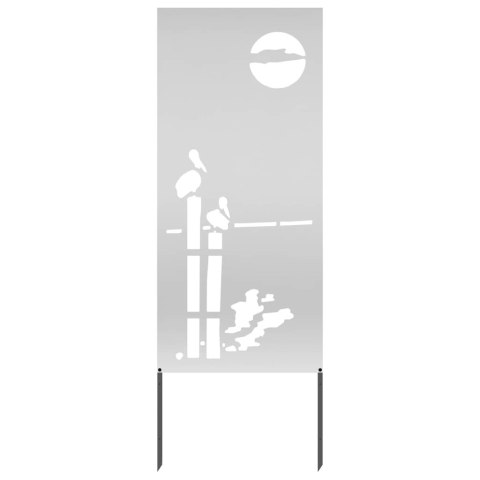 VidaXL Ekran zapewniający prywatność w ogrodzie Srebrny 50 x 140 cm