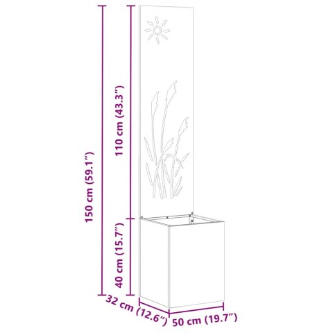 EKRAN ZAPEWNIAJĄCY PRYWATNOŚĆ W OGRODZIE OLIWKOWY 32X140CM