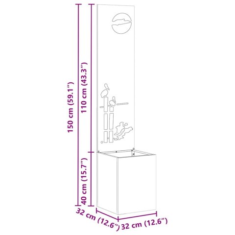 EKRAN ZAPEWNIAJĄCY PRYWATNOŚĆ W OGRODZIE ANTRACYT 32X140CM