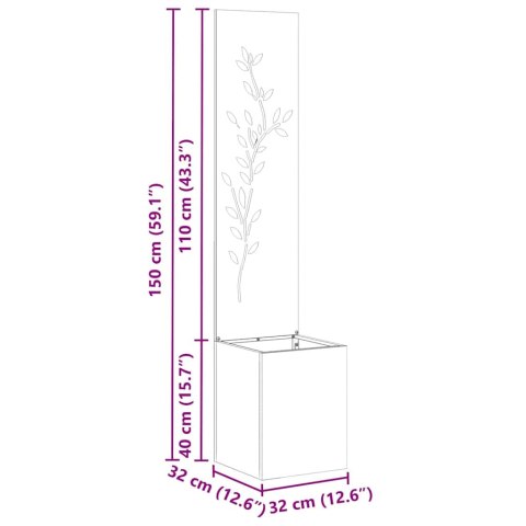 EKRAN ZAPEWNIAJĄCY PRYWATNOŚĆ W OGRODZIE BIAŁY 32X140CM