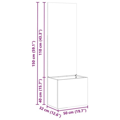 EKRAN ZAPEWNIAJĄCY PRYWATNOŚĆ W OGRODZIE RDZAWY 50X140CM