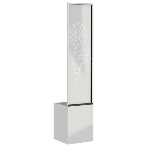 VidaXL Ekran zapewniający prywatność w ogrodzie Srebrny 32 x 140 cm