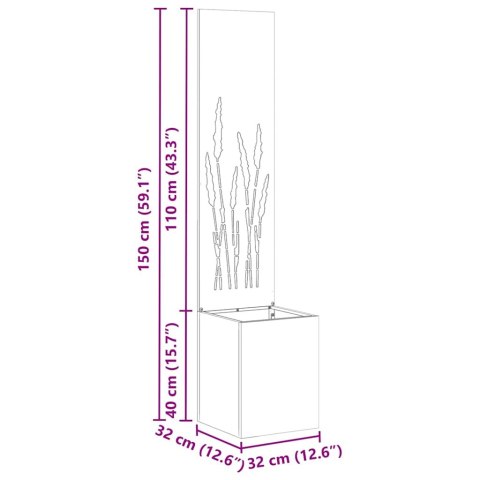 VidaXL Ekran zapewniający prywatność w ogrodzie Srebrny 32 x 140 cm