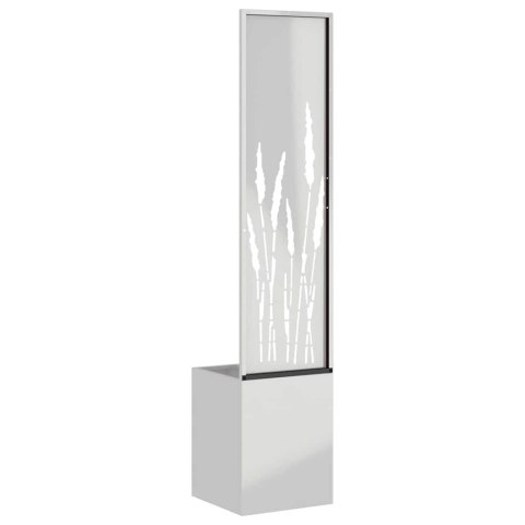 VidaXL Ekran zapewniający prywatność w ogrodzie Srebrny 32 x 140 cm