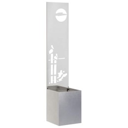 VidaXL Ekran zapewniający prywatność w ogrodzie Srebrny 32 x 140 cm