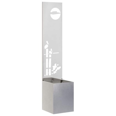 VidaXL Ekran zapewniający prywatność w ogrodzie Srebrny 32 x 140 cm