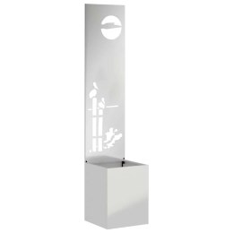 VidaXL Ekran zapewniający prywatność w ogrodzie Srebrny 32 x 140 cm