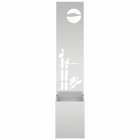 VidaXL Ekran zapewniający prywatność w ogrodzie Srebrny 32 x 140 cm