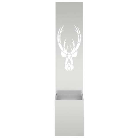 VidaXL Ekran zapewniający prywatność w ogrodzie Srebrny 32 x 140 cm