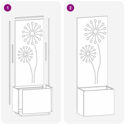 VidaXL Ekran zapewniający prywatność w ogrodzie Srebrny 50 x 140 cm