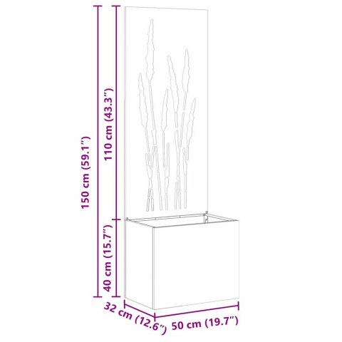 VidaXL Ekran zapewniający prywatność w ogrodzie Srebrny 50 x 140 cm