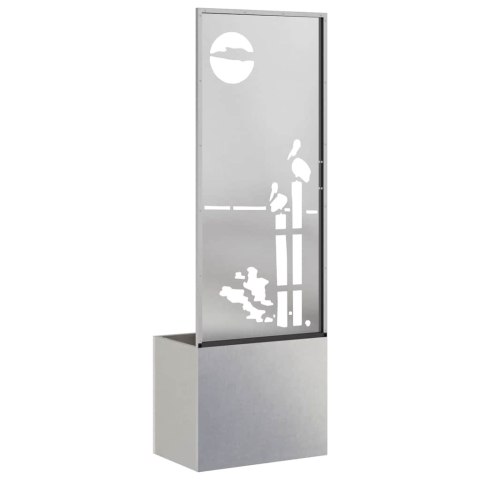 VidaXL Ekran zapewniający prywatność w ogrodzie Srebrny 50 x 140 cm