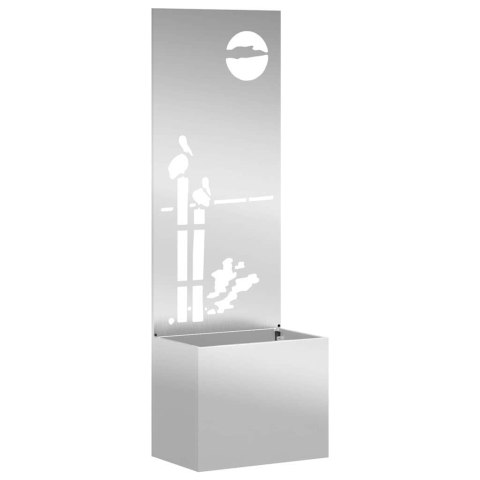 VidaXL Ekran zapewniający prywatność w ogrodzie Srebrny 50 x 140 cm