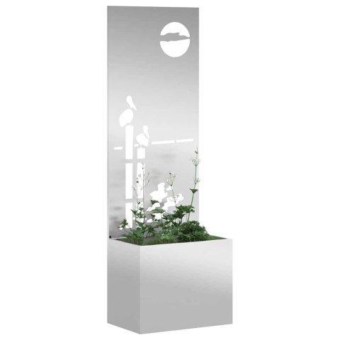 VidaXL Ekran zapewniający prywatność w ogrodzie Srebrny 50 x 140 cm