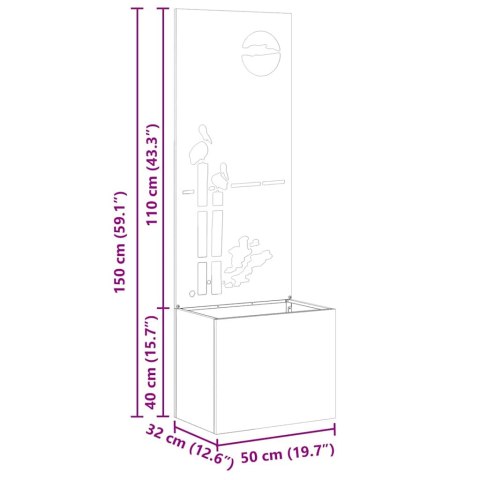 VidaXL Ekran zapewniający prywatność w ogrodzie Srebrny 50 x 140 cm