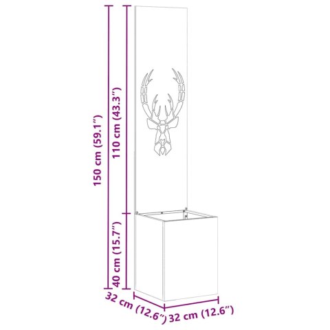 EKRAN ZAPEWNIAJĄCY PRYWATNOŚĆ W OGRODZIE OLIWKOWY 32X140CM