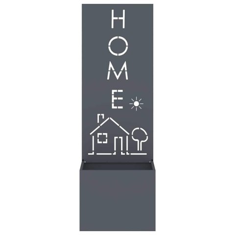 DONICA OGRODOWA Z DEKORACYJNĄ PŁYTĄ ANTRACYT 50X140CM