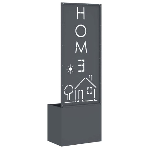 DONICA OGRODOWA Z DEKORACYJNĄ PŁYTĄ ANTRACYT 50X140CM