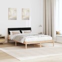VidaXL Rama łóżka brązowo-czarny 150 x 200 cm Lite drewno sosnowe