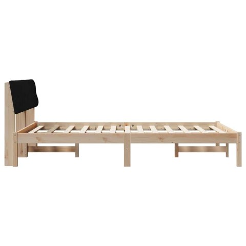 VidaXL Rama łóżka brązowo-czarny 150 x 200 cm Lite drewno sosnowe